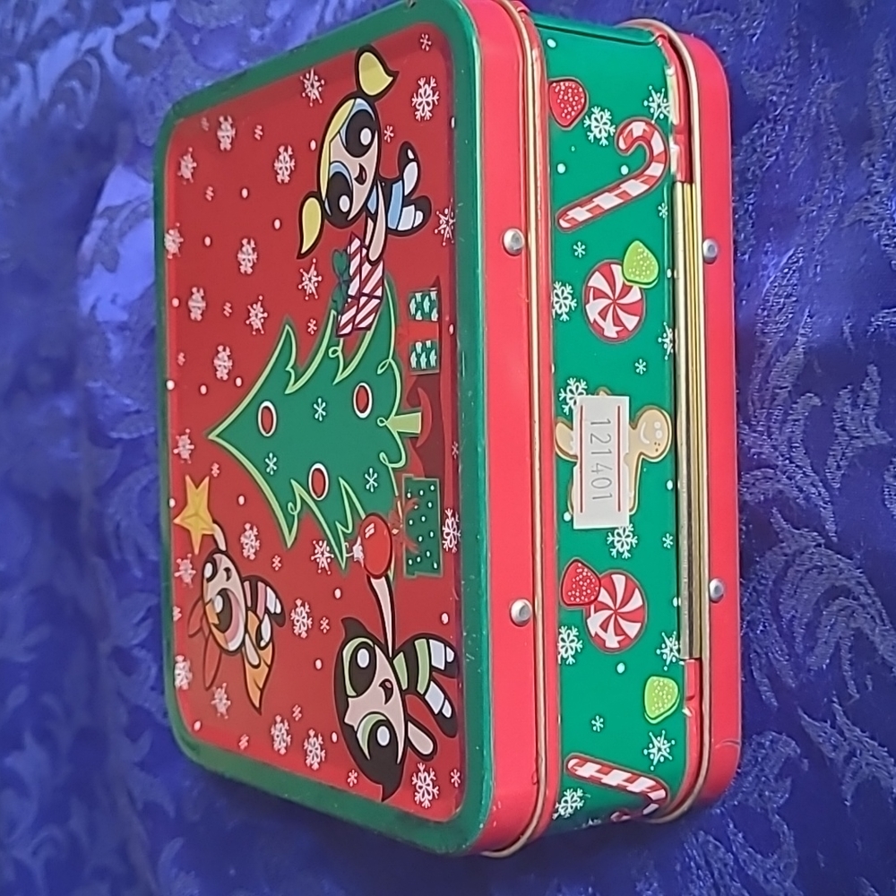 RARE Powerpuff Girls Christmas 🎄 Collectible Retro Mini Tin Lunch Box! - Picture 7 of 17